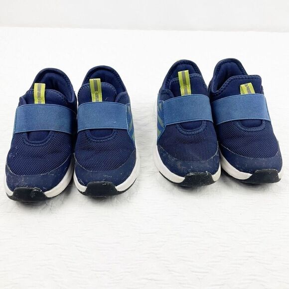 2 pairs Cat & Jack sneakers size 10 blue and green/yellow - Picture 1 of 11
